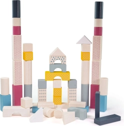 Bigjigs Toys drvene kocke u kantici, 50 kom