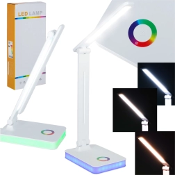 Sklopiva LED stolna lampa s upravljanjem na dodir i RGB pozadinskim osvjetljenjem, USB