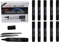 Set vodootpornih trajnih markera, crna, 10 kom