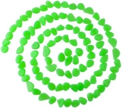 Svjetleći dekorativni kamenčići za vrt i akvarij – 100 kom – Zelena