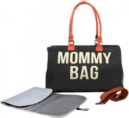Torba za mamu Mommy Bag crna s podlogom za presvlačenje