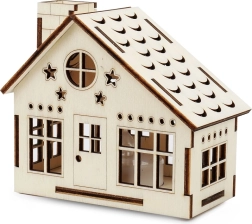 Drvena kućica s LED svijećom KOUZLO DŘEVA