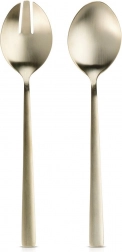 Zlatne inox žlice za posluživanje salate 25 cm, set 2 kom