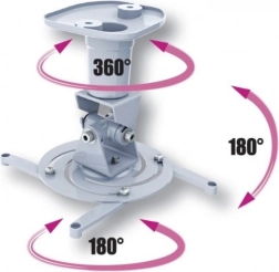 Stropni držač za projektor 22 cm bijeli