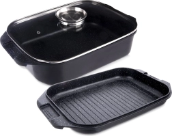 Granitna rimska posuda s poklopcem 3u1 GRANDE 41 × 26 × 15 cm, 7 l