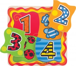 Drvene puzzle s brojevima 1–4 Bigjigs Toys