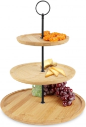 Troslojna bambusova etažera 35 cm