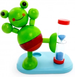 Drvene pješčane satnice Žaba za čišćenje zuba s držačem četkice