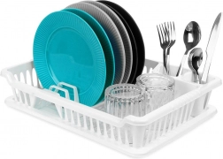 Bijeli ocjeđivač posuđa 40 × 29 × 8,5 cm