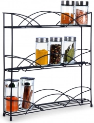 Metalni troetažni stalak za začine 33,5 × 6,5 × 33,5 cm