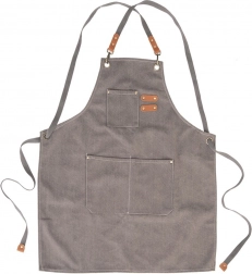 Kuhinjska pregača s križnim vezanjem i džepovima