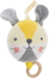 Melodična loptica zeko PETIT COLLAGE od organskog pamuka