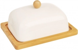 Porculanska maslenka Whiteline s bambusovom podlogom