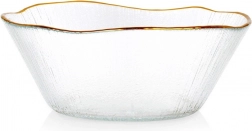 Staklena zdjela sa zlatnim rubom 15 cm, 500 ml