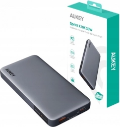 powerbanka aukey sprint x 10k 30w, 10000 mah s pd 3.0 i qc 3.0