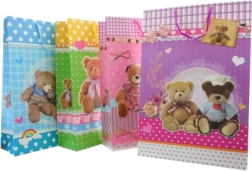 Darovna vrećica u boji – ekstra velika s medvjedićima