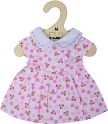 Bigjigs Toys ružičaste haljine sa srcima za lutku 34 cm