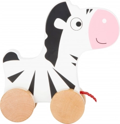 Small Foot drvena vučna zebra