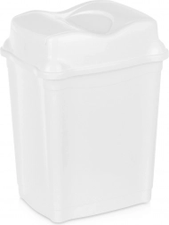 Plastična kanta za otpad s njihajućim poklopcem 16 l bijela