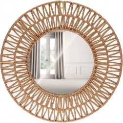 Zidno okruglo ogledalo s papirnatim okvirom 45 cm