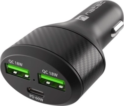 Auto punjač NATEC Coney 2× USB i 1× USB‑C s brzim punjenjem 84 W