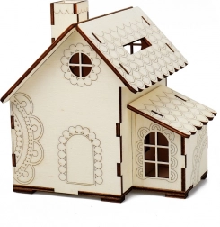 Čarolija drva drvena kasica kućica sa svijećom