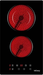 isEasy dvostruka električna keramička ploča za kuhanje