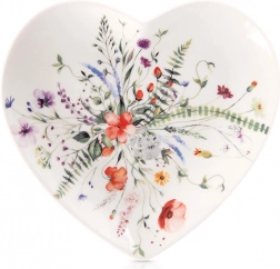 Porculanski desertni tanjur u obliku srca Maki 17,5 × 17 cm