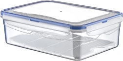 Plastična kutija za hranu s poklopcem i brtvom s ocjednom rešetkom 2,6 l