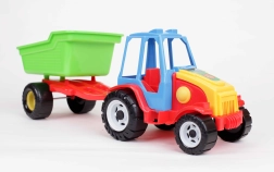 Plastični traktor s kipajućom prikolicom za djecu