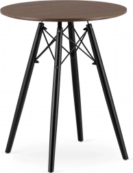 Moderan skandinavski stolić za kavu s okruglom smeđom pločom