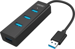 Hub 4x USB 3.0 s podrškom BC1.2, crni