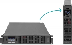 UPS online za 19" rack s LCD, 1000 VA / 1000 W, 8x C13, USB, RS232, RJ45