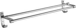Srebrna metalna vješalica za ručnike 60 cm