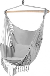 Viseća brazilska fotelja s jastucima Gardlov – Siva