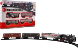 Plastični vlakić na baterije sa svjetlom i zvukom s tračnicama 104 × 68 cm