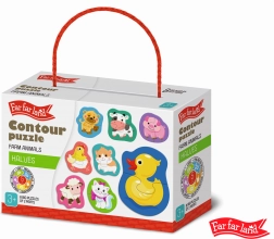 Obrisne puzzle Far Far Land – farma, 8 sličica