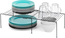 Podesiva metalna kuhinjska polica 34,5–48 cm, crna