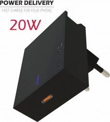 Swissten 20W Power Delivery punjač za iPhone - crna
