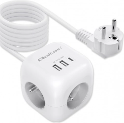 Napojna kocka produžni 6-u-1 s pozadinski osvijetljenim prekidačem