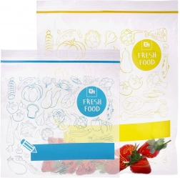 Vrećice s patentnim zatvaračem za hranu 20× 1,2 l + 20× 2,5 l, 40 kom