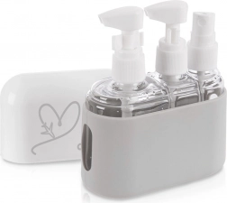 Putne bočice za kozmetiku u etuiu, set od 4 dijela