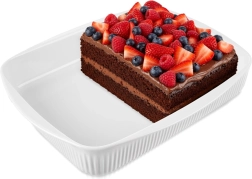 Porculanska posuda za pečenje bijela 36,5 × 30 × 6 cm, 4 l