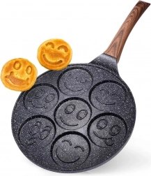 Granitna tava za jaja sa 7 otvora BLACK & WOOD 26 cm