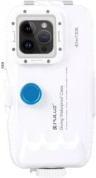 Plastično vodootporno kućište PULUZ za iPhone 15 Plus, 15 Pro Max, 14 Plus, 14 Pro Max, 13 Pro Max, 12 Pro Max i 11 Pro Max – bijelo