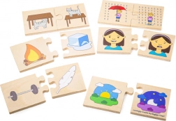 Bigjigs Toys drvene didaktičke puzzle – suprotnosti