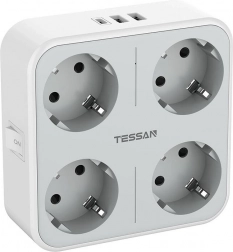 TESSAN utični adapter s USB-C i USB-A priključcima