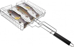 Čelična zatvoriva košara za roštilj 61 × 32 cm