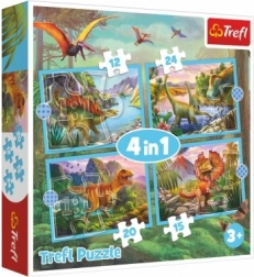 Trefl puzzle 4 u 1 Iznimni dinosauri