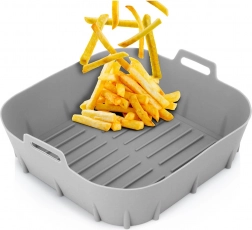Silikonska umetnuta košara za vrućozračnu fritezu 22 cm – siva